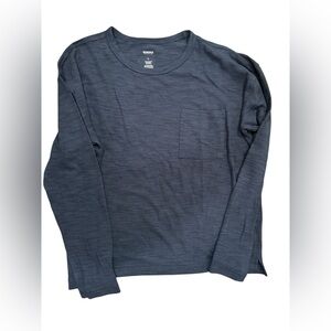 Women’s Sonoma Navy Long Sleeve Top with Pocket size L NWOT